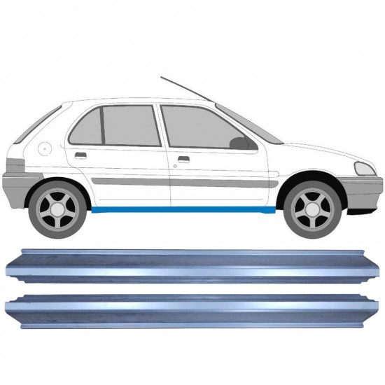 Reparație prag pentru Peugeot 106 1991- / Set 11334