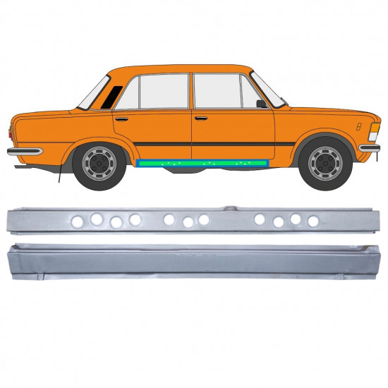 Reparație prag interior + exterior pentru Fiat 125p 1968-1991 / Dreapta / Set 12546