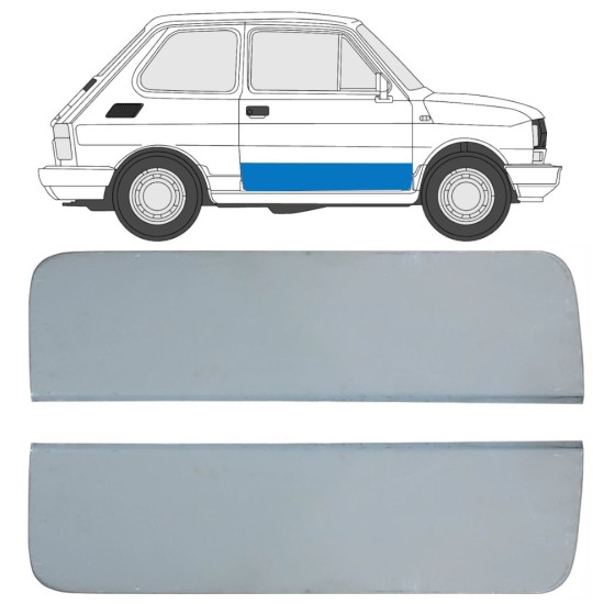 Panou reparație ușă pentru Fiat 126p 1972-2000 / Stânga+Dreapta / Set 17262