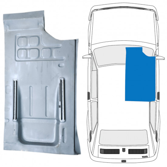 Reparație podea față pentru Fiat 126p 1972-2000 / Dreapta 7572