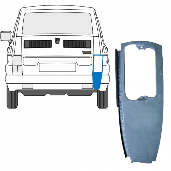 Reparație colț spate pentru Fiat 126p 1972-2000 / Dreapta 7577