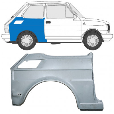 Reparație aripă spate pentru Fiat 126p 1985-1994 / Dreapta 7584