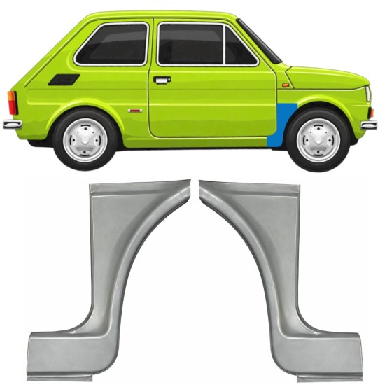 Panou de reparație aripă față pentru Fiat 126p 1972-1994 ST/FL / Stânga+Dreapta / Set 11219