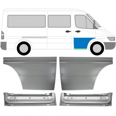 Panou de reparație ușă față interior + exterior pentru Mercedes Sprinter 1995-2006 / Stânga+Dreapta / Set 10510