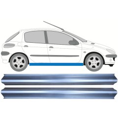 Reparație prag pentru Peugeot 206 206+ 1998-2012 / Stânga = Dreapta (simetric) / Set 9958