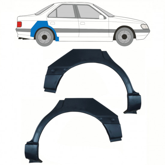 Reparație aripă spate pentru Peugeot 405 1987-1996 / Stânga+Dreapta / Set 10783