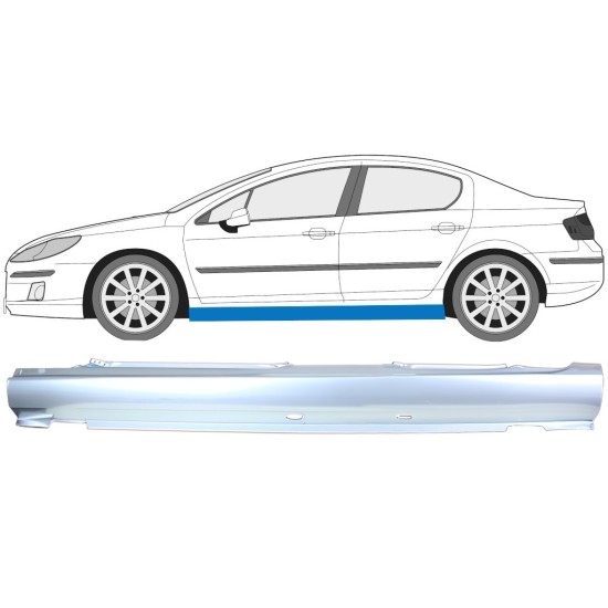 Prag complet pentru Peugeot 407 2004-2011 / Stânga 16272