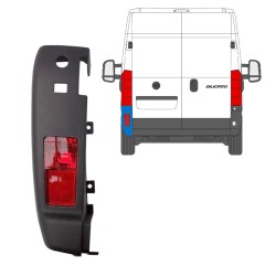 Colț bară spate cu lampă pentru Fiat Ducato 2006-2018 / Stânga / Set 10076