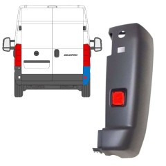 Colț bară spate + lampă reflectorizantă pentru Citroen Jumper 2006-2018 / Dreapta / Set 14035