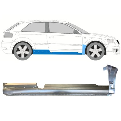 Prag complet + reparație aripă față pentru Audi A3 8P 2003-2012 / Dreapta / Set 14706