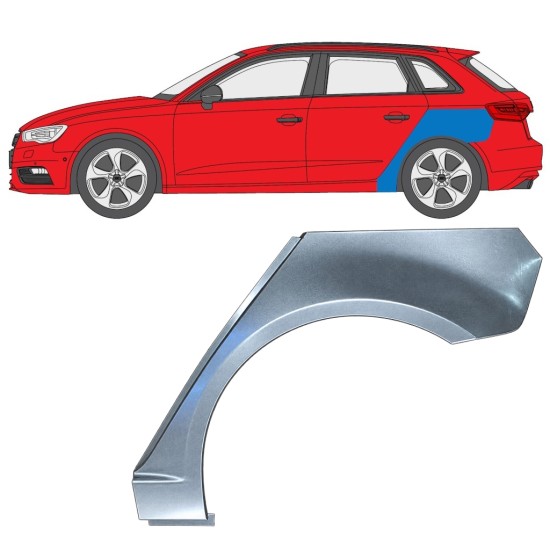 Reparație aripă spate pentru Audi A3 8V 2012-2020 / Stânga / HATCHBACK 17281
