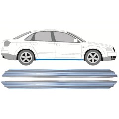 Reparație prag pentru Audi A4 B6 2000-2004 / Stânga = Dreapta (simetric) / Set 9759