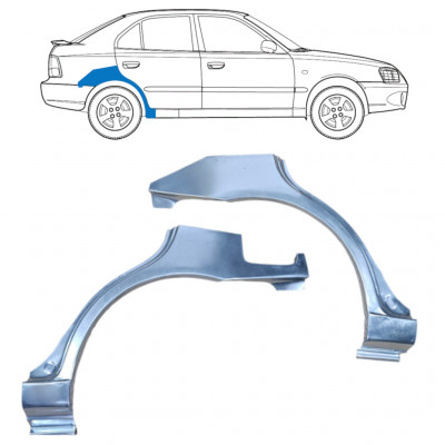 Reparație aripă spate pentru Hyundai Accent 2000-2006 / Stânga+Dreapta / Set 9881