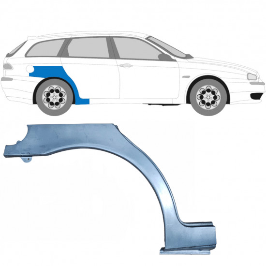 Reparație aripă spate pentru Alfa Romeo 156 1997-2005 / Dreapta 5402