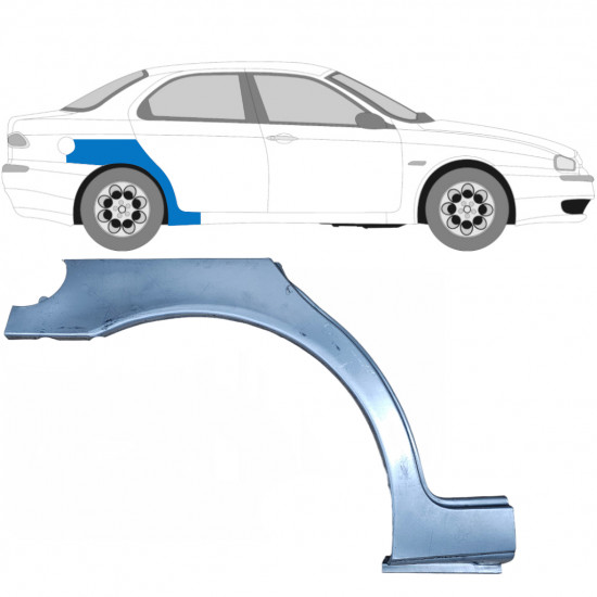 Reparație aripă spate pentru Alfa Romeo 156 1997-2005  / Dreapta / SEDAN 5400