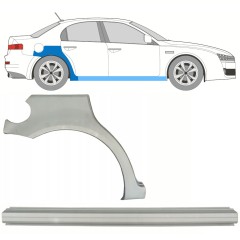 Reparație prag + aripă spate pentru Alfa Romeo 159 2005-2012 / Dreapta / Set 10316