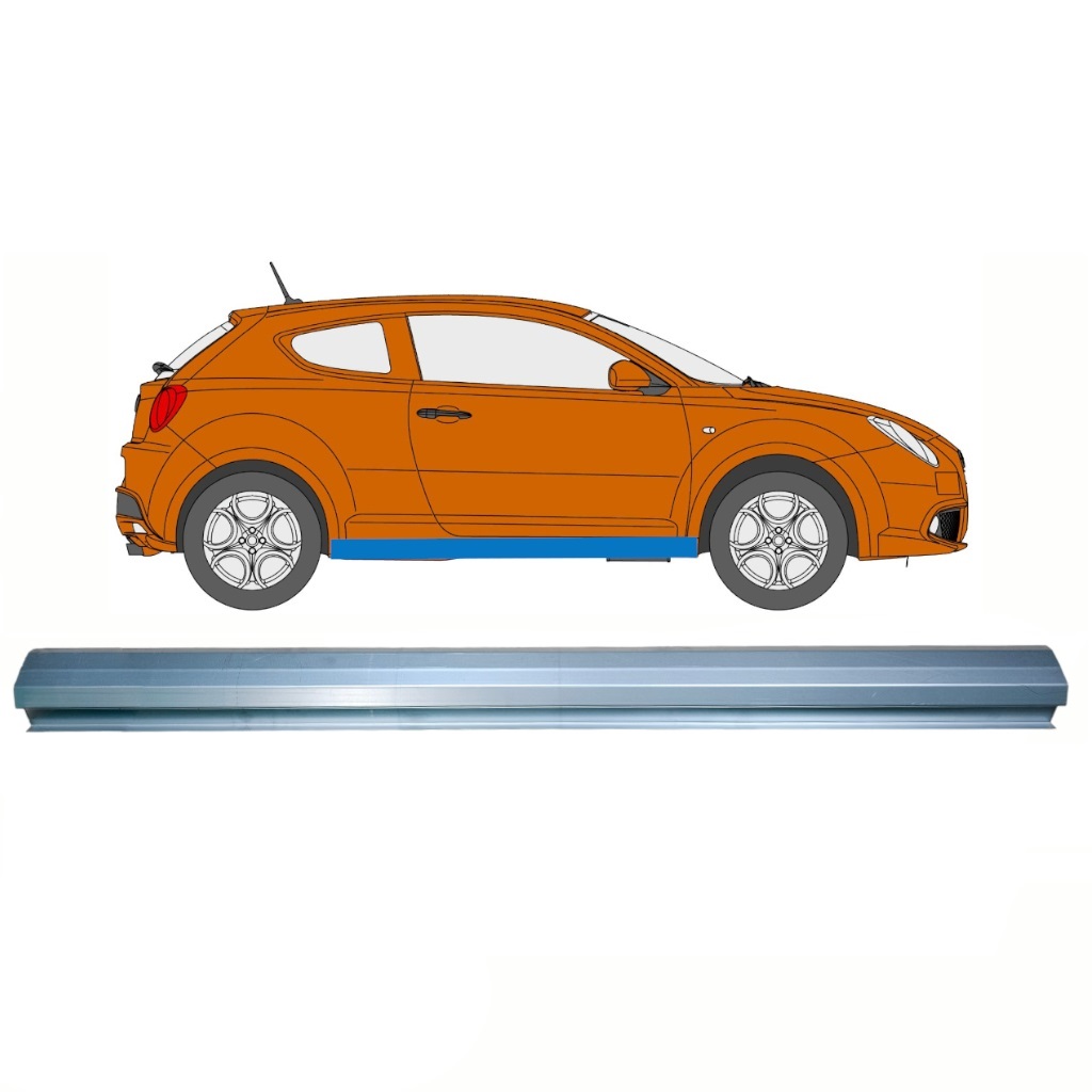 Reparație Prag Pentru Alfa Romeo Mito 2008- / Stânga = Dreapta (Simetric) 10707