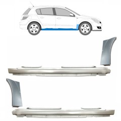 Prag complet + reparație aripă față pentru Opel Astra H 2003-2014 / Set 11163