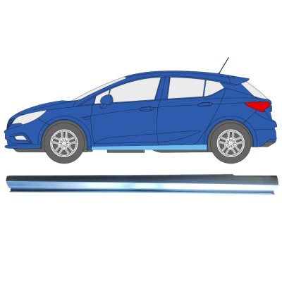 Reparație prag partea inferioară pentru Opel Vauxhall Astra K 2015-2022 / Stânga 16625