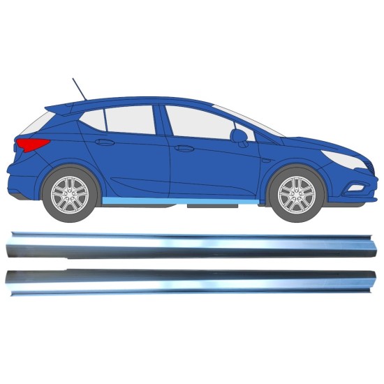 Reparație prag partea inferioară pentru Opel Vauxhall Astra K 2015-2022 / Stânga+Dreapta / Set 16626