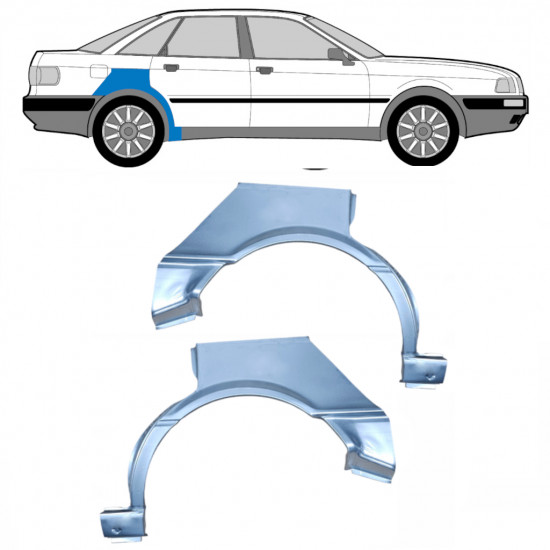 Reparație aripă spate pentru Audi 80 B3 1986-1991 / Stânga+Dreapta / Set 6426