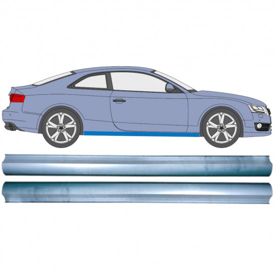 Reparație prag pentru Audi A5 S5 B8 2007-2016 / Stânga+Dreapta / Stânga = Dreapta (simetric) / Set 12893