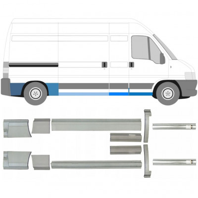 FIAT DUCATO BOXER RELAY BAZA DE ROȚI LUNGĂ 1994- PANOU DE REPARAȚII PERVAG PANOUL LATERAL ARIPA SPATE / A STABILIT