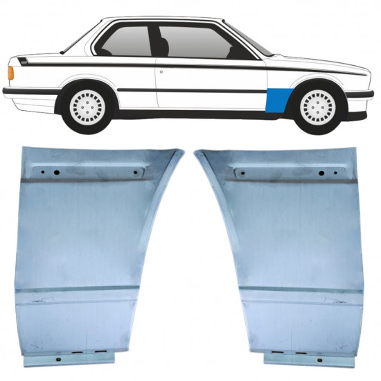 Panou de reparație aripă față pentru BMW 3 E30 1982-1994 / Stânga+Dreapta / Set 11483