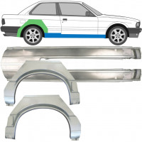 Reparație prag + aripă spate pentru BMW 3 E30 1987-1994 / Stânga+Dreapta / Set 9518