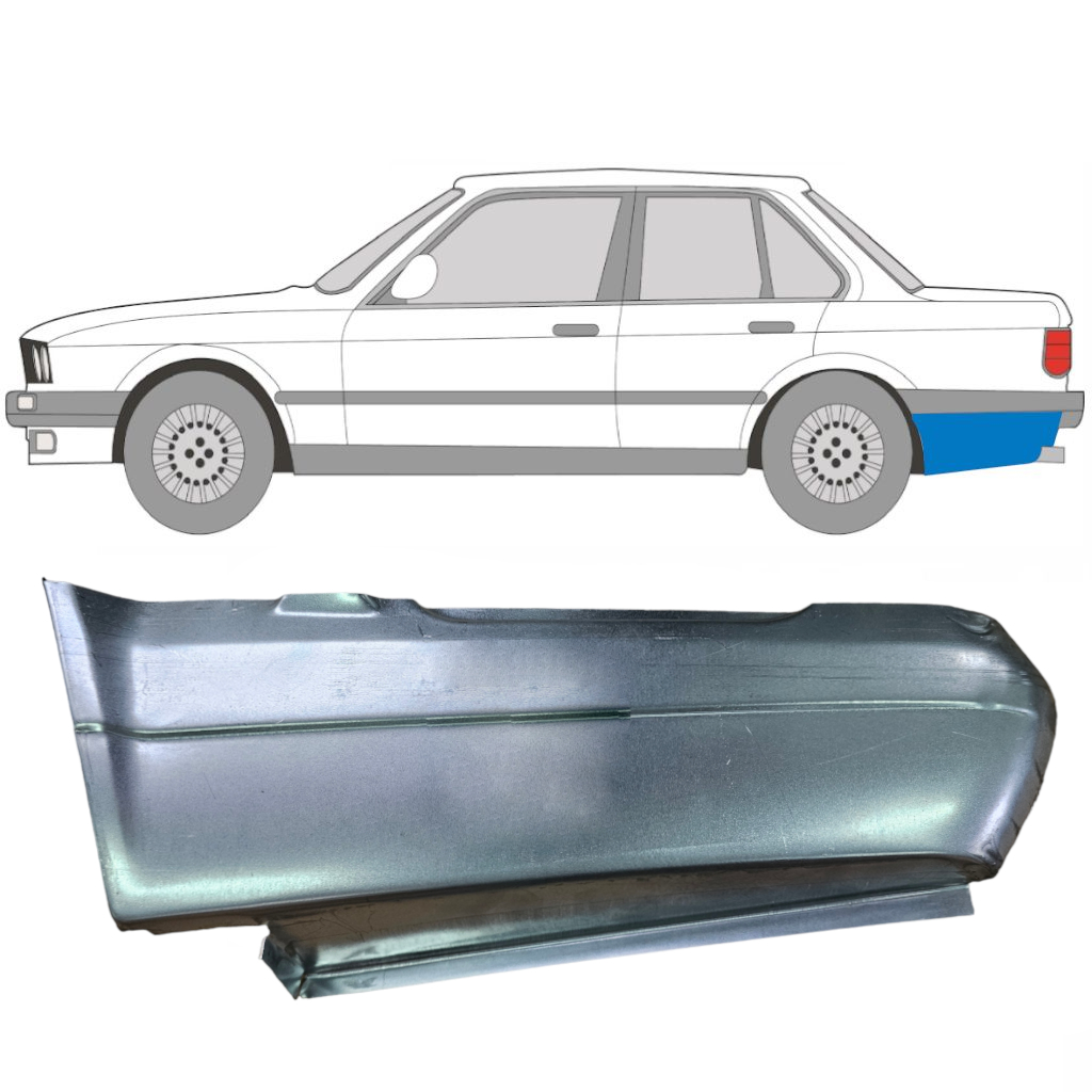 BMW 3 E30 1982-1987 2/4 UŞĂ SEGMENT REPARAȚIE ARIPĂ SPATE / PERECHE
