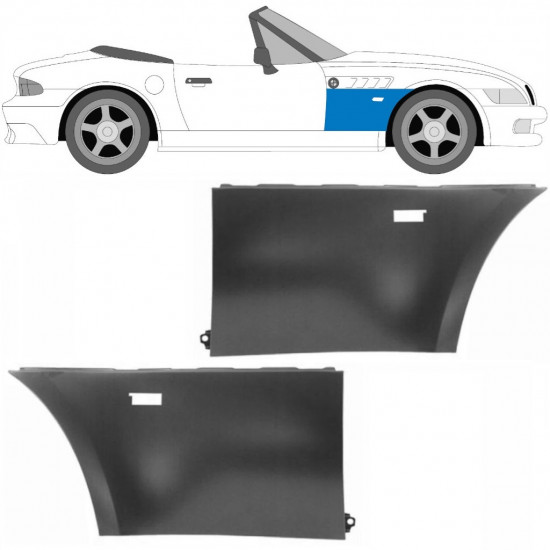 Aripă față pentru BMW Z3 1995-2003 / Stânga+Dreapta / COUPE / ROADSTER / Set 9499