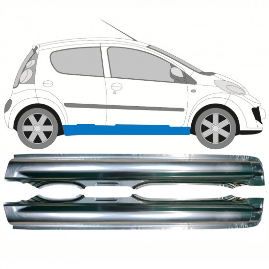 Reparație prag pentru Peugeot 107 Citroen C1 2005- / Stânga+Dreapta / Set 10337