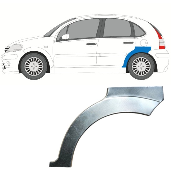 Reparație aripă spate pentru Citroen C3 2002-2010 / Stânga 14768 Reparație aripă spate pentru Citroen C3 2002-2010 / Stânga 14768