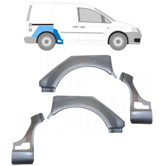 Set panouri de reparare pentru Volkswagen Caddy 2004-2020 / Stânga+Dreapta / 15168