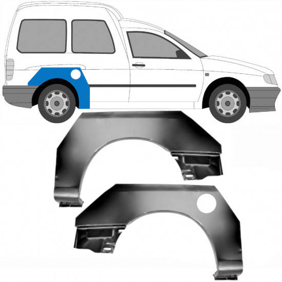 VW CADDY SEAT INCA 1995-2004 SEGMENT REPARAȚIE ARIPĂ SPATE / A STABILIT