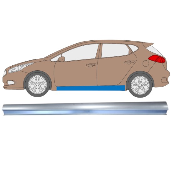 Reparație prag pentru Kia Ceed 2012-2018 / Stânga 14869 Reparație prag pentru Kia Ceed 2012-2018 / Stânga 14869