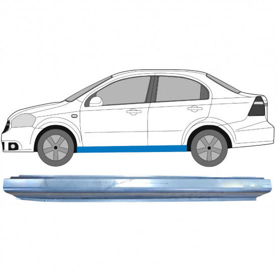 Reparație prag pentru Chevrolet Aveo 2003-2008 / Stânga 5483