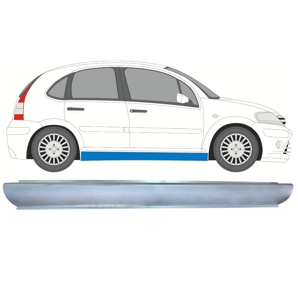 Reparație Prag Pentru Citroen C3 2002-2010 / Dreapta 10897