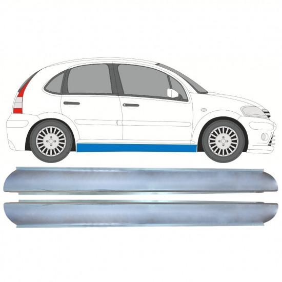 Reparație prag pentru Citroen C3 2002-2010 / Stânga+Dreapta / Set 10899