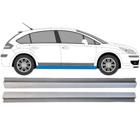 Reparație prag partea inferioară pentru Citroen C4 2004-2011 / Stânga+Dreapta / Set 16042