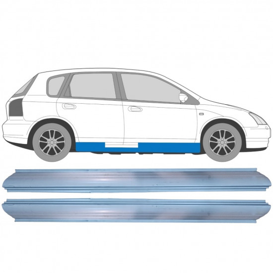 Reparație prag pentru Honda Civic VII Ep Eu 2001-2005 / Stânga+Dreapta / Set 5972