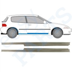 Reparație prag pentru Honda Civic 1991-1995 / Stânga+Dreapta / Set 10692