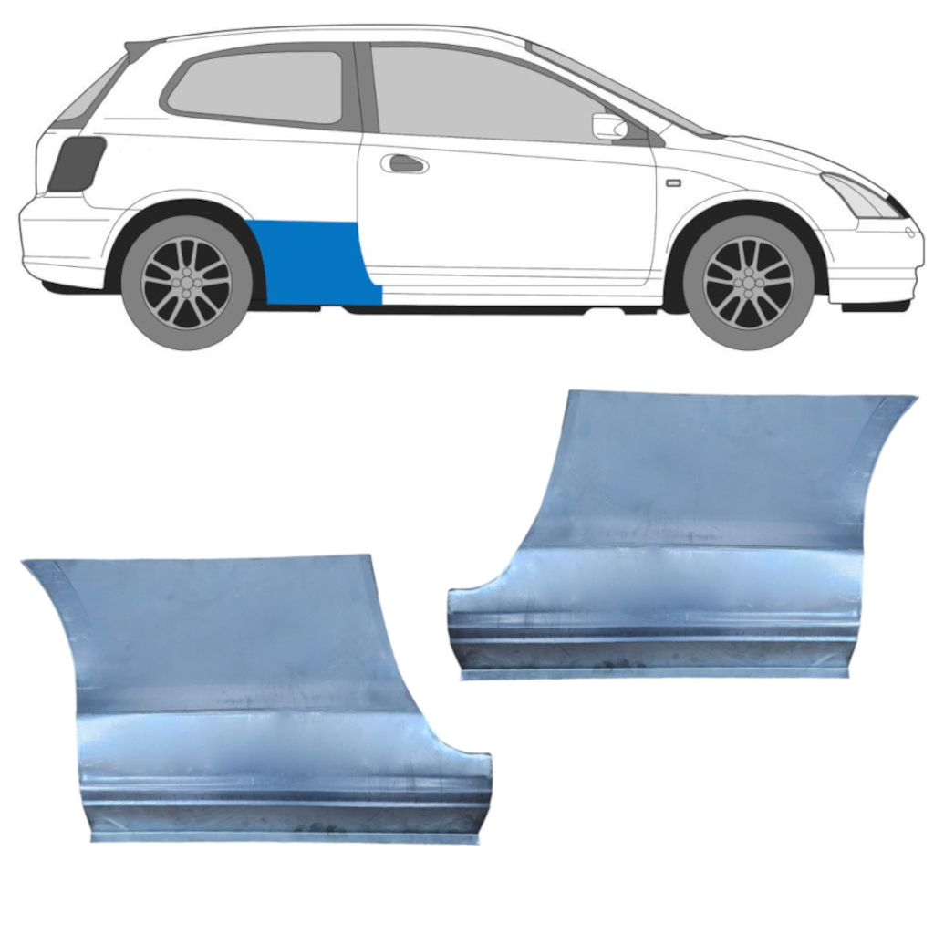 Reparație Aripă Spate Pentru Honda Civic 2001-2005 / Stânga+Dreapta / Set 9633