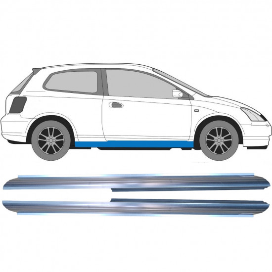 Reparație prag pentru Honda Civic 2001-2005 / Stânga+Dreapta / Set 10623