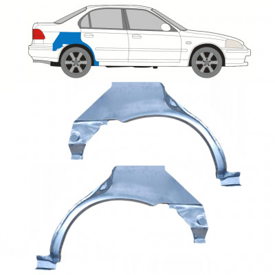 Reparație aripă spate pentru Honda Civic 1995-2001 / Stânga+Dreapta / Set 9801