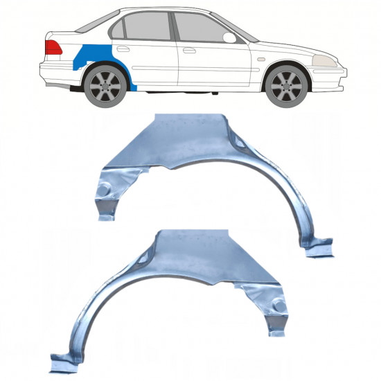 Reparație aripă spate pentru Honda Civic 1995-2001 / Stânga+Dreapta / Set 9801