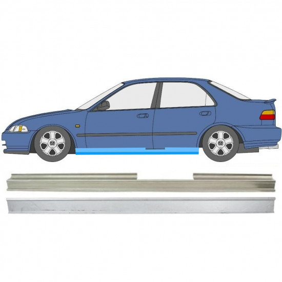 Reparație prag pentru Honda Civic 1991-1995 / Stânga / Set 9987