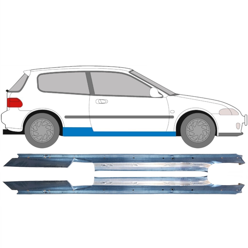 Reparație Prag Pentru Honda Civic 1991-1995 / Stânga+Dreapta / Set 9168