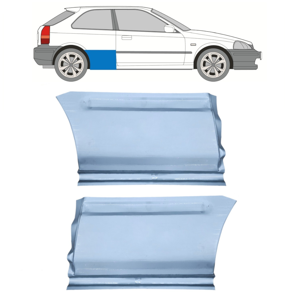 Reparație Aripă Spate Pentru Honda Civic 1995-2001 / Stânga+Dreapta / Set 9800