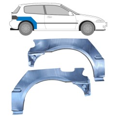 Reparație aripă spate pentru Honda Civic 1991-1995 / Stânga+Dreapta / Set 10424